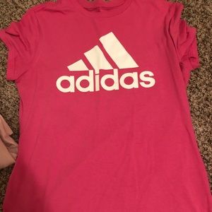 pink adidas tee